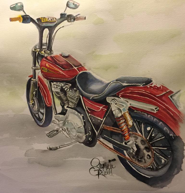770x807 Saatchi Art Harley Painting By Stephanie Russell - Harley Painting