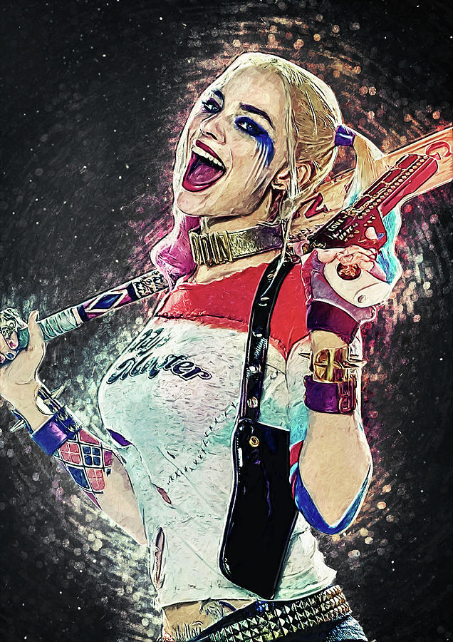 636x900 Harley Quinn Digital Art By Zapista - Harley Quinn Abstract Painting