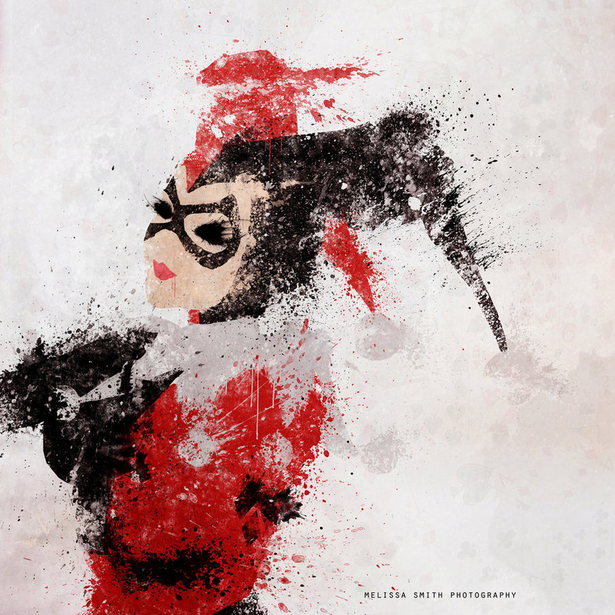 894x894 Harley Quinn By Bombattack - Harley Quinn Abstract Painting