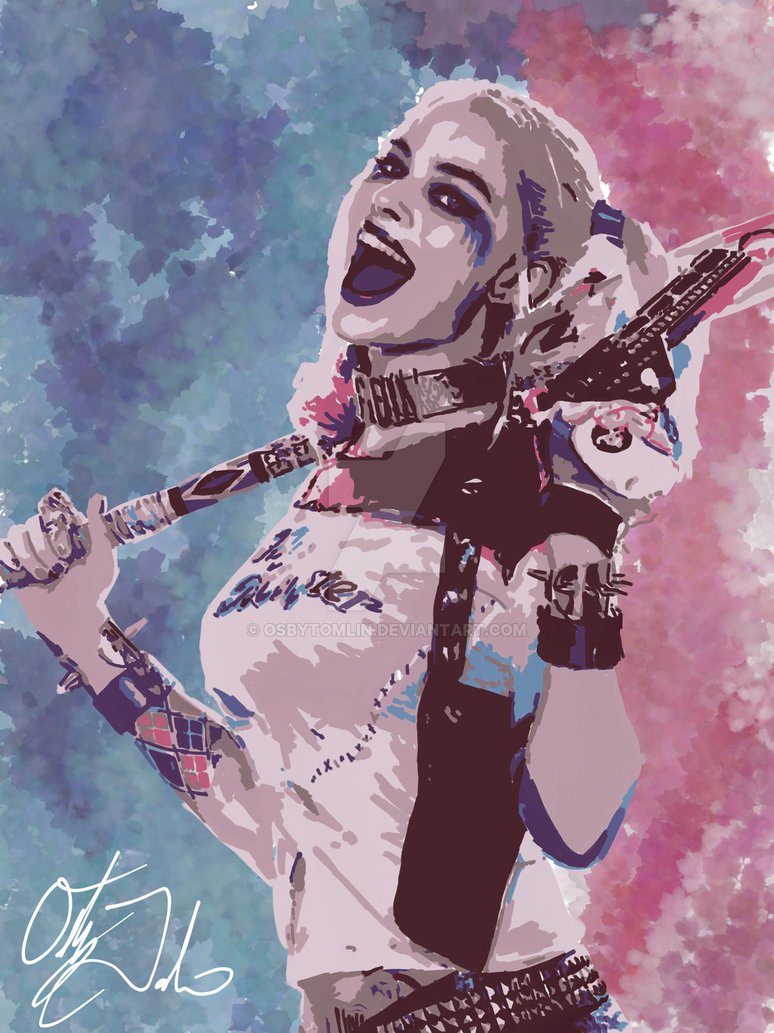 774x1033 Harley Quinn By Osbytomlin - Harley Quinn Abstract Painting