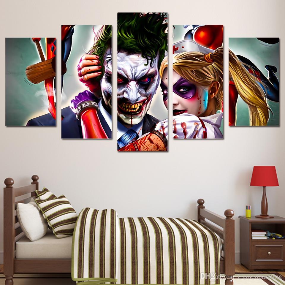 960x960 Discount Framed Hd Printed Joker Harley And Quinn Picture Kid Room - Harley Quinn Abstract Painting