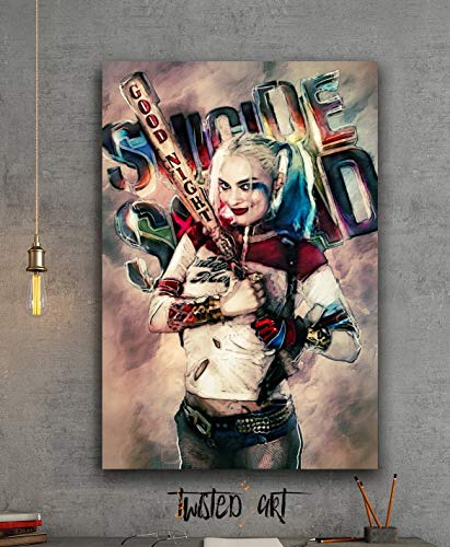 411x500 Suicide Squad Harley Quinn Abstract Art - Harley Quinn Abstract Painting