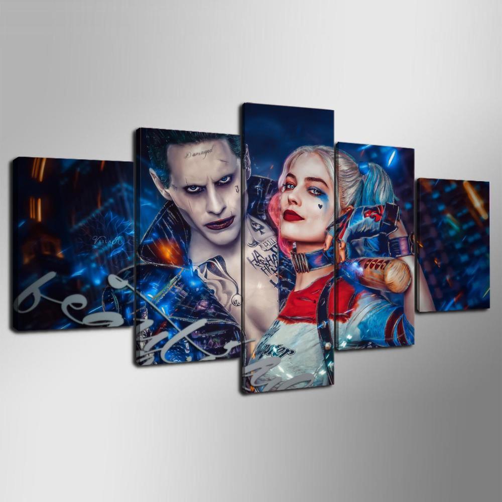 1000x1000 Large Framed Modern Indoor Harley Quinn Joker Suicide Squad Print - Harley Quinn Acrylic Painting