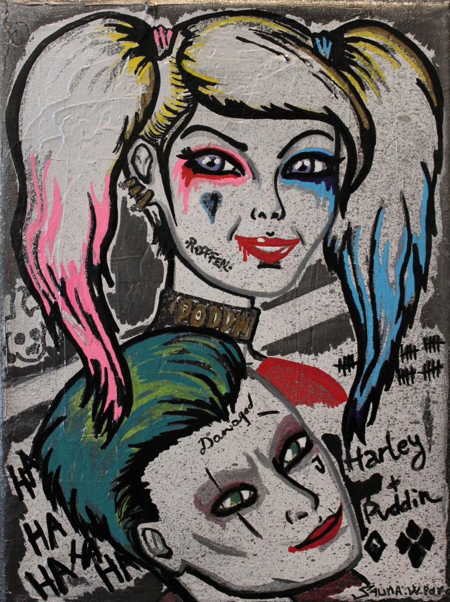 897x1200 Harley Quinn And Joker Suicide Squad (Pasthete) - Harley Quinn Joker Painting