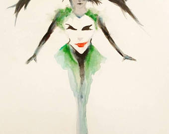 340x270 Original Painting Joker And Harley Quinn Art Original - Harley Quinn Joker Painting