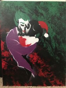 225x300 Spray Paint Artwork Joker And Harley Quinn 18lx14w Ebay - Harley Quinn Joker Painting