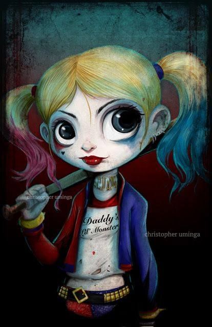 414x640 Cute Harley Quinn Harley Quinn Harley Quinn, Joker - Harley Quinn Joker Painting