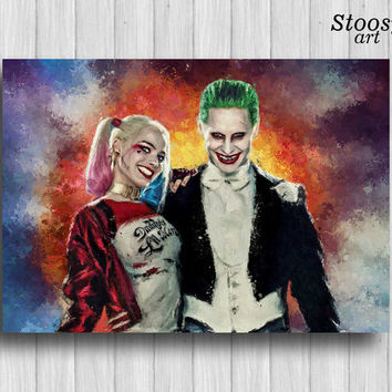 354x354 Best Harley Quinn Joker Poster Products On Wanelo - Harley Quinn Joker Painting