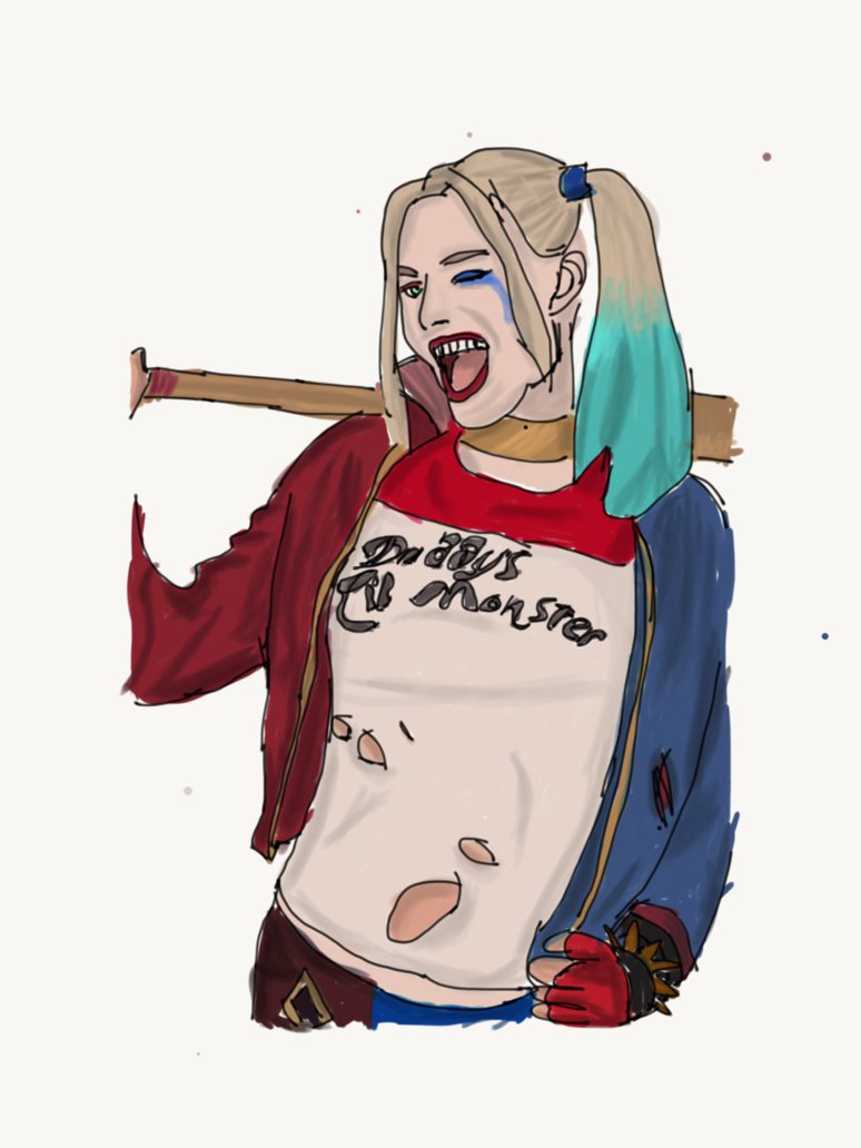 774x1032 Harley Quinn Digital Painting By Lorddiscord25 - Harley Quinn Painting