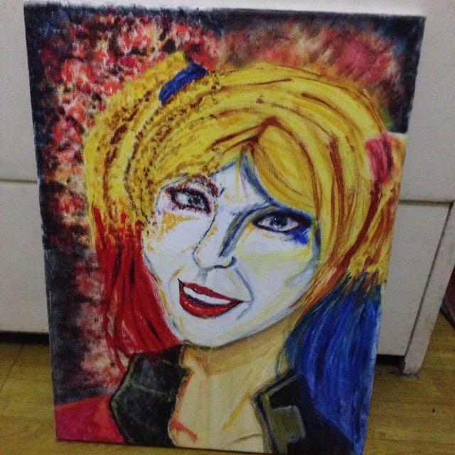 640x640 Harley Quinn Painting, Design Amp Craft, Artwork On Carousell - Harley Quinn Painting