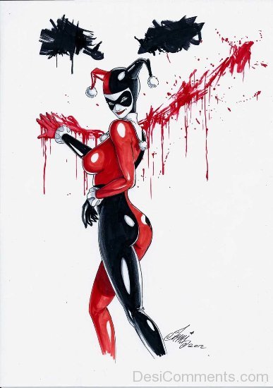 387x550 Harley Quinn Painting - Harley Quinn Painting