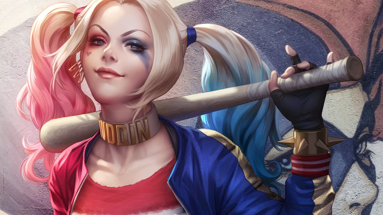 1280x720 Harley Quinn Suicide Squad Painting - Harley Quinn Painting