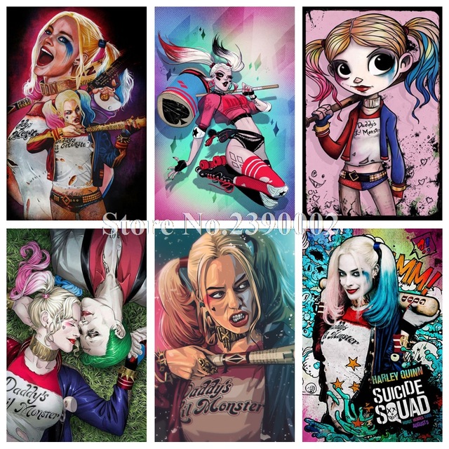 640x640 3d Diy Diamond Embroidery Diamond Painting,diamonds Mosaic Full - Harley Quinn Painting