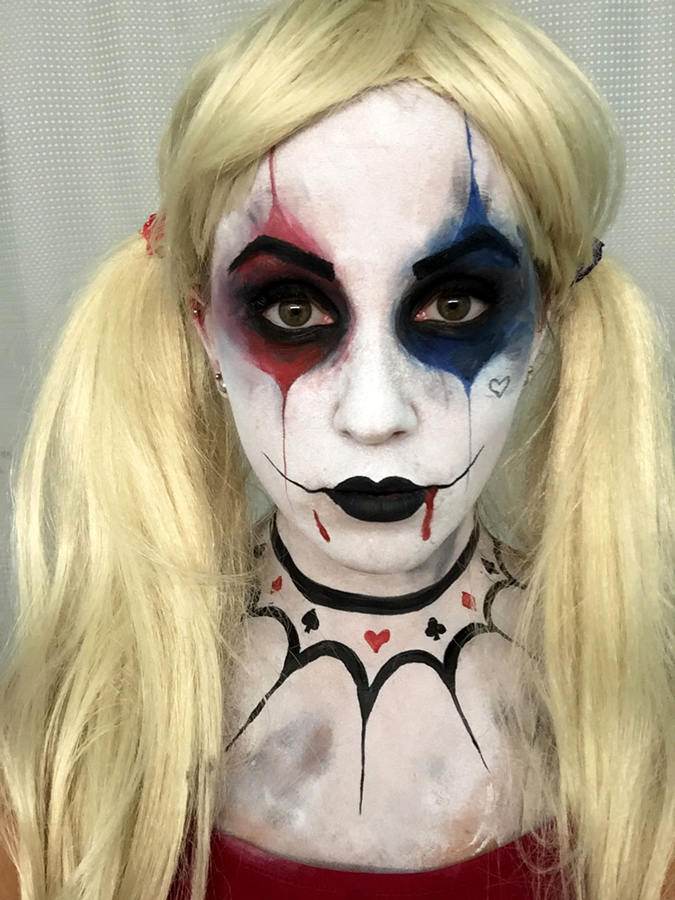675x900 Erica's Diy Work Harley Quinn Face Paint - Harley Quinn Painting