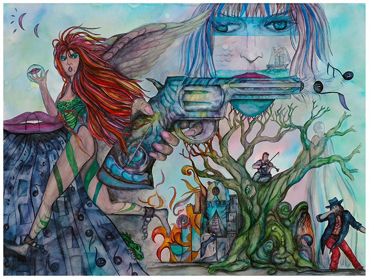 720x545 Harmonica Art Series - Harmonica Painting