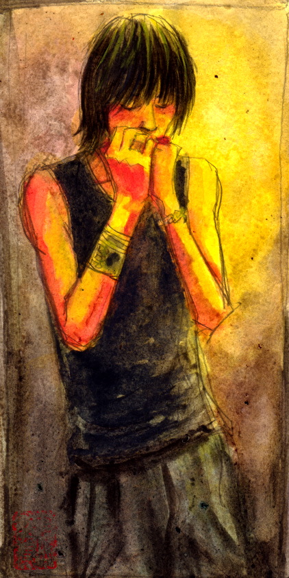 422x843 Harmonica. By Koony - Harmonica Painting