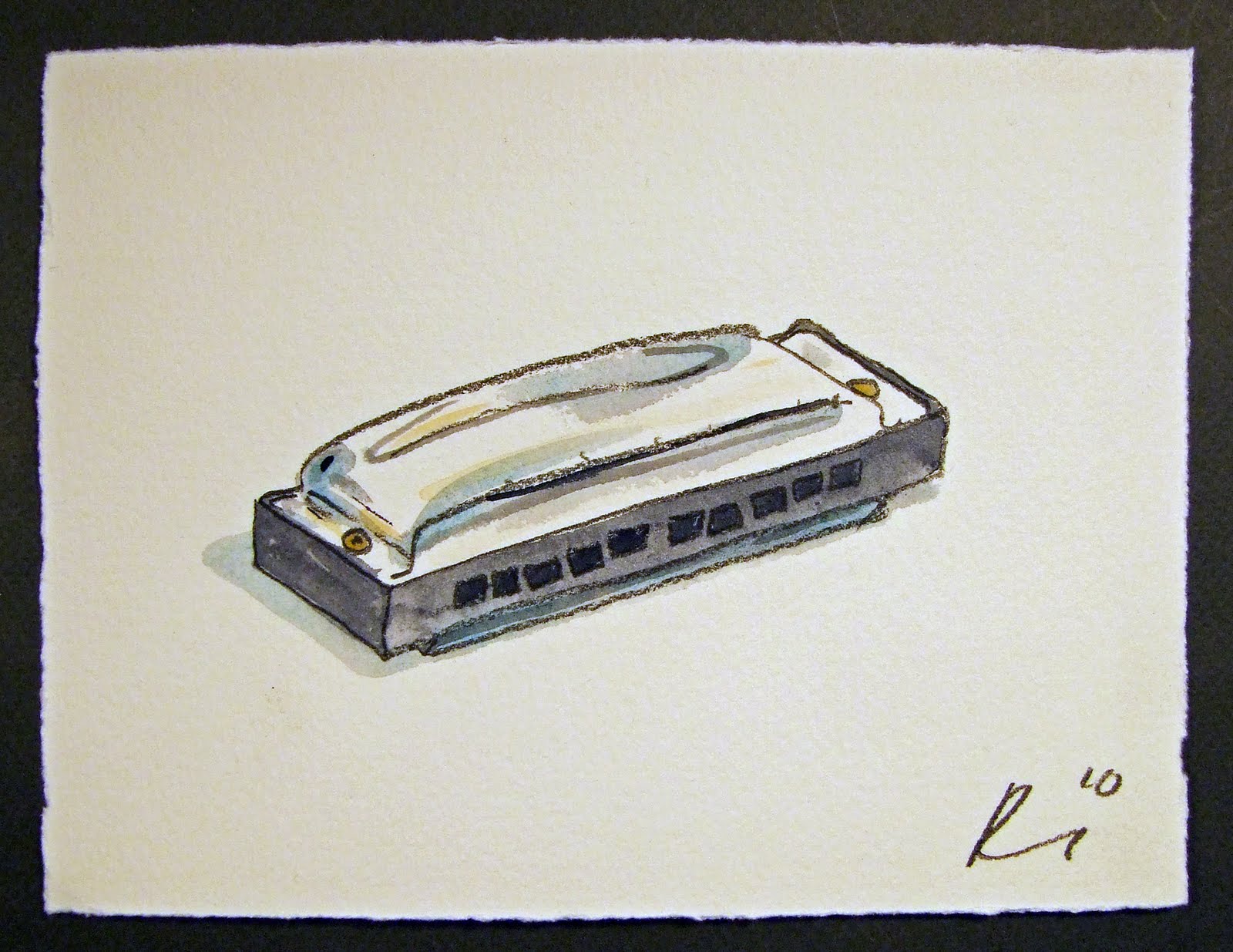 1600x1235 Dan Young, Daily - Harmonica Painting