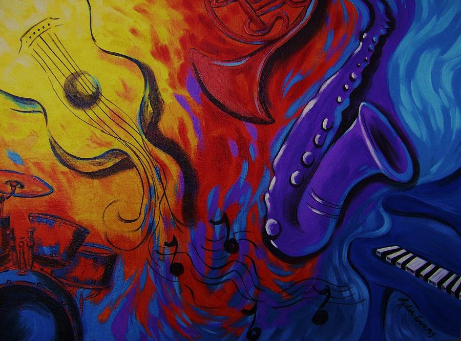 900x666 Musical Harmony 2 Painting By Lydia Evans - Harmony Painting