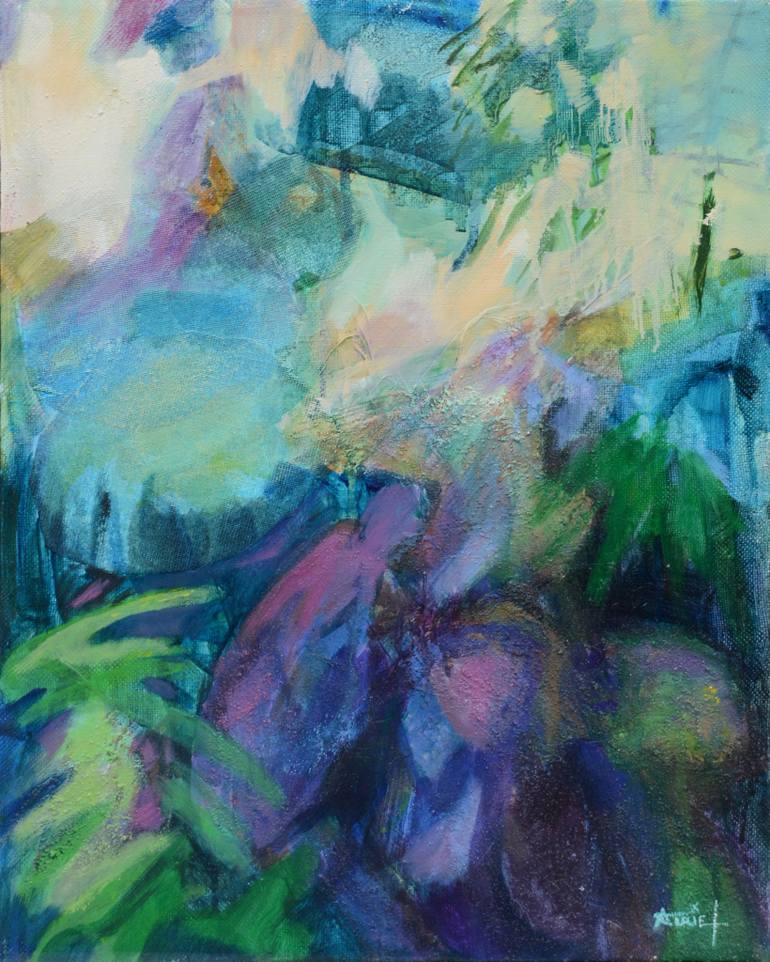 770x962 Saatchi Art Jungle 12 Blue Harmony Painting By Auriel - Harmony Painting