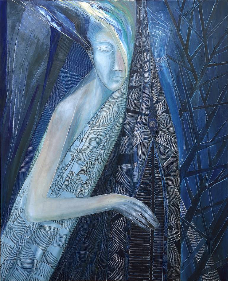 770x952 Saatchi Art Fish Harp Painting By Monika Lesniak - Harp Painting