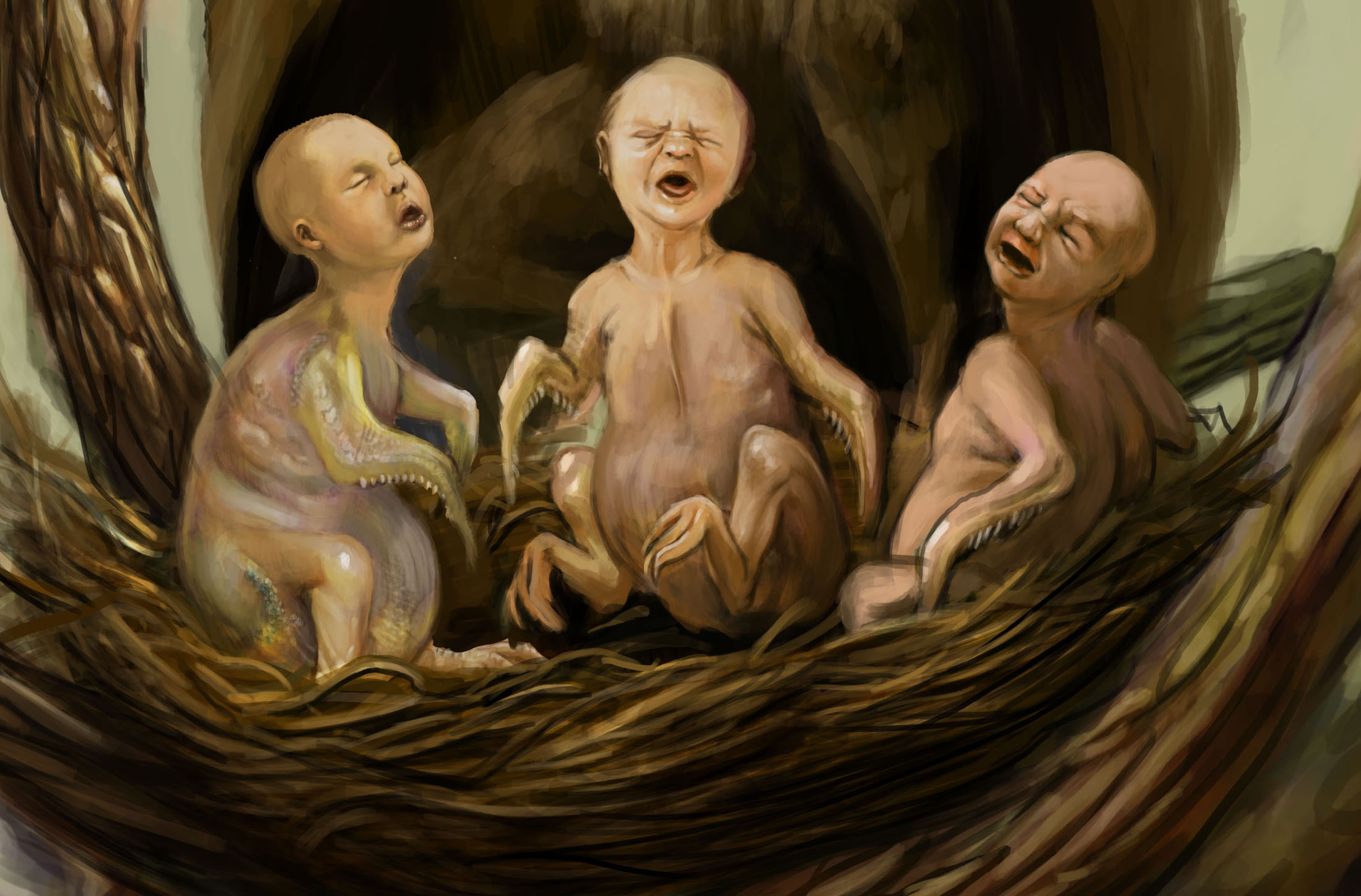 2198x1447 Harpy Pan Fine Art - Harpy Painting