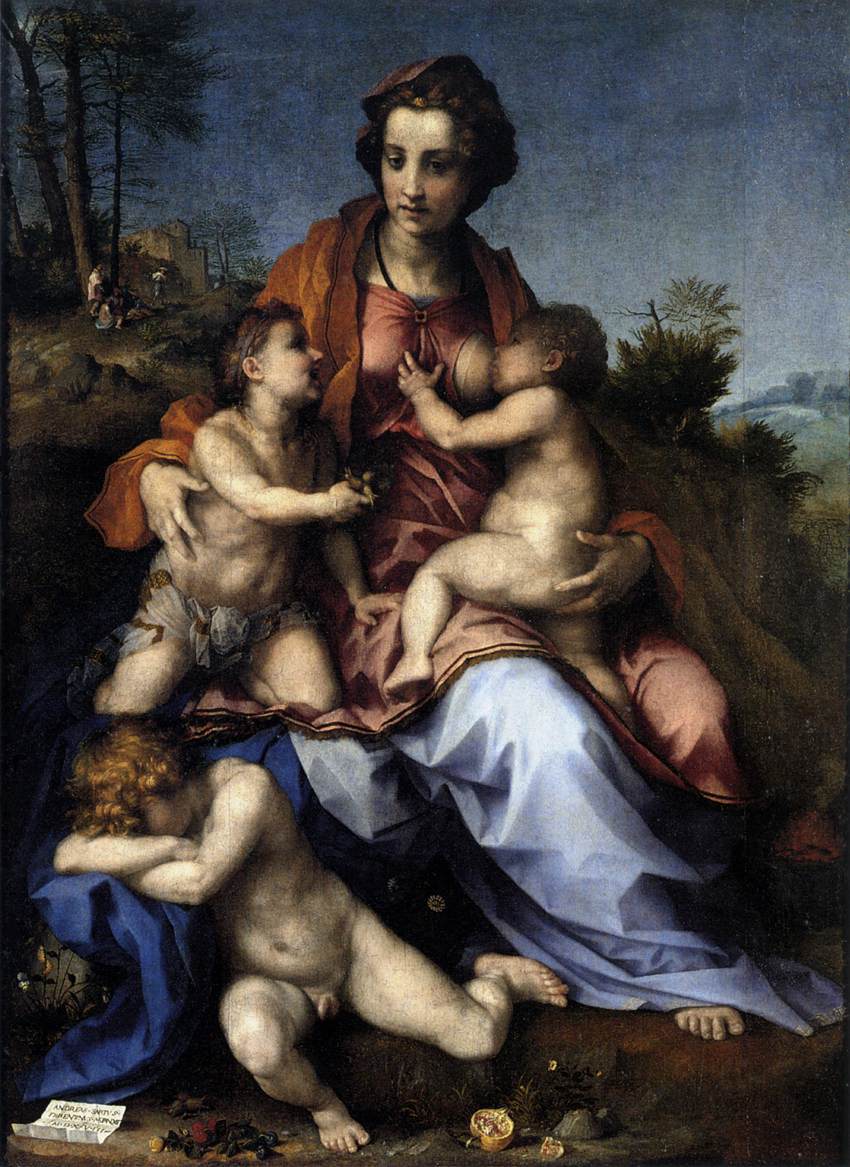 850x1167 Madonna Of The Harpies By Andrea Del Sarto Musings Of An Artist - Harpy Painting
