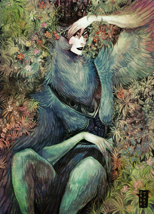 600x834 Happy Harpy 02 By Dark Tarou - Harpy Painting