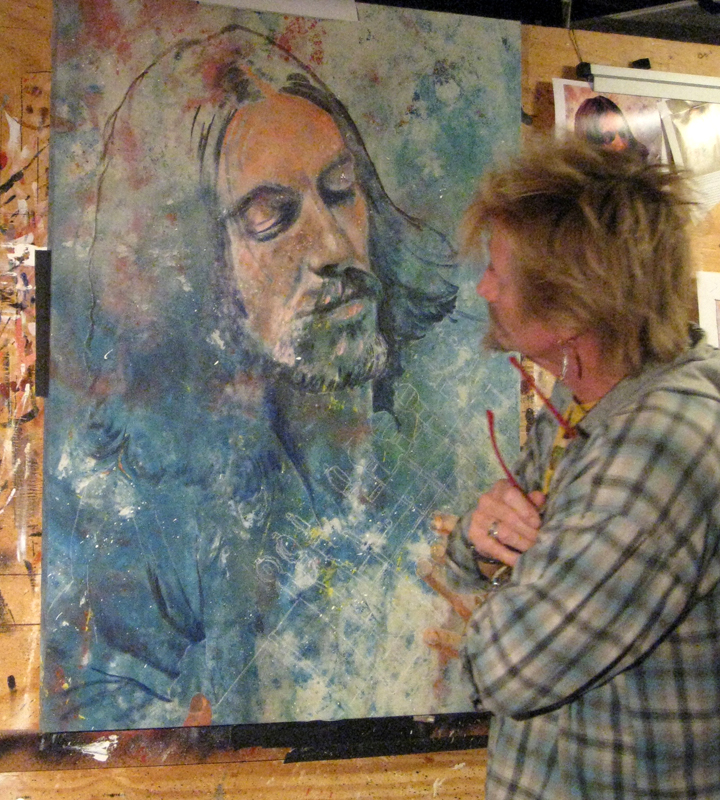 720x800 Tom Nollgeorge Harrison The Beatles Painting Photos By Tom Noll - Harrison Painting