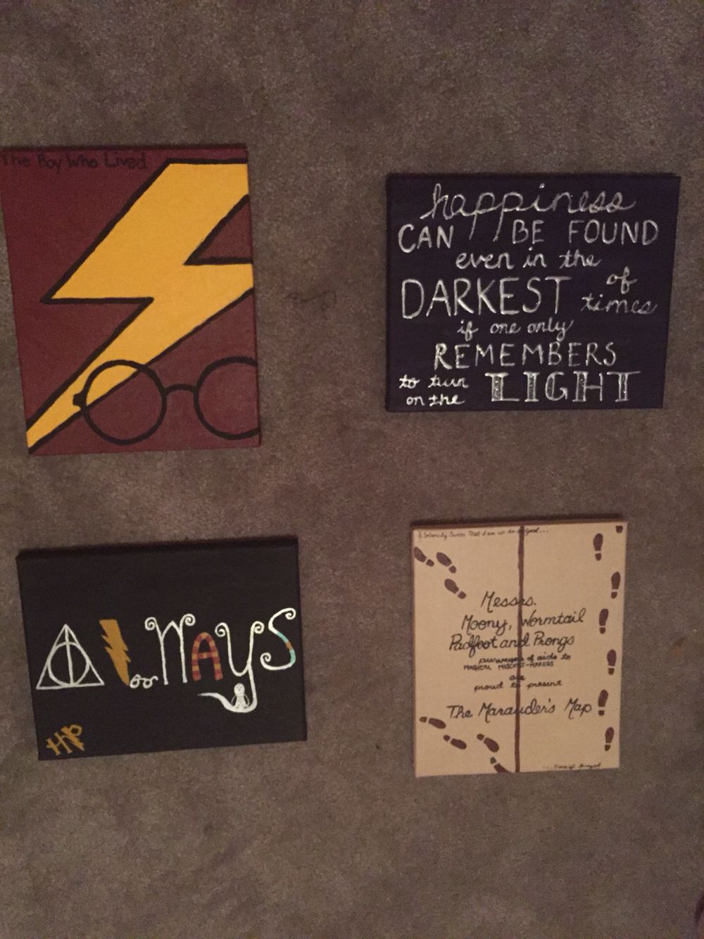 1000x1334 Diy Harry Potter Canvases. Super Easy To Make And Pretty - Harry Potter Canvas Painting