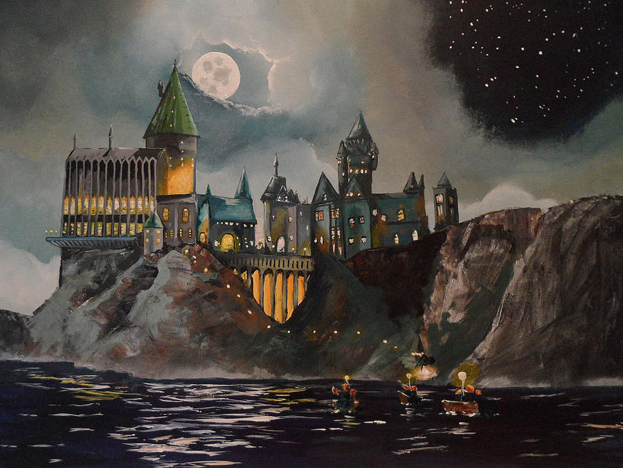 Harry Potter Hogwarts Painting at PaintingValley.com | Explore ...