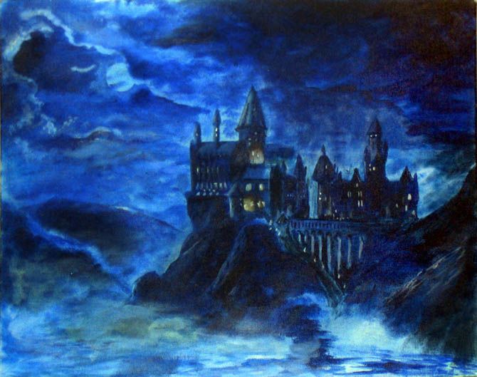 670x529 2d, Painting, And Mural Work - Harry Potter Hogwarts Painting