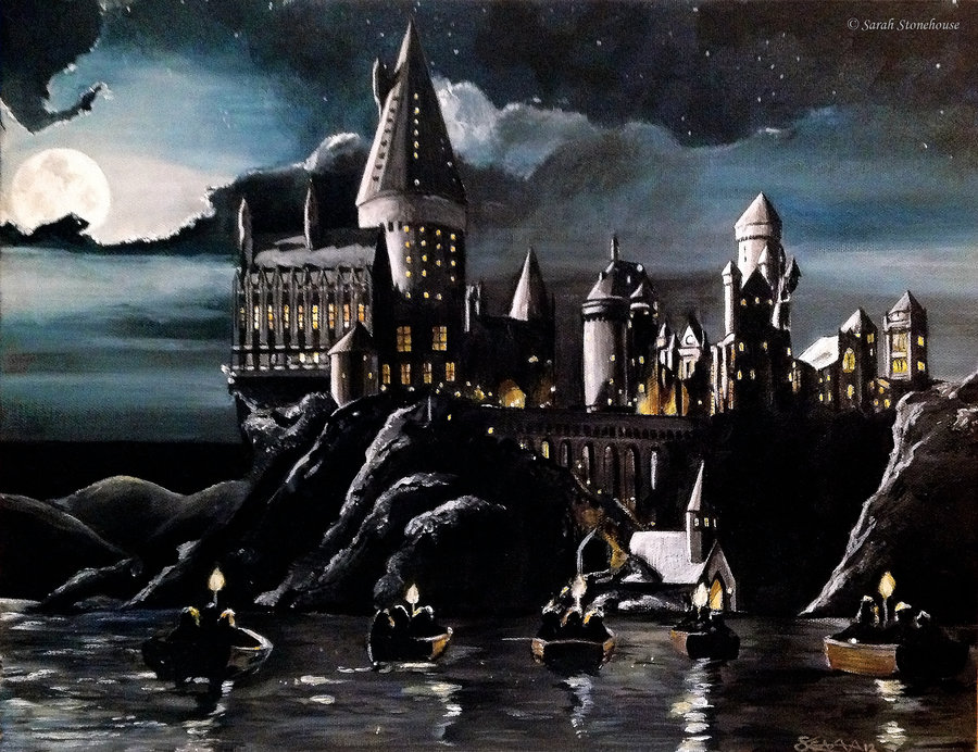 Harry Potter Hogwarts Painting at PaintingValley.com | Explore ...