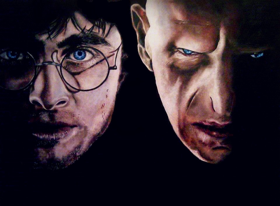 960x708 Harry Potter And Voldemort Oil Painting By Nadinesabbagh - Harry Potter Oil Painting
