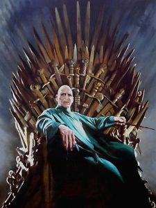 225x300 Original Zen O'Conor Voldemort Harry Potter Iron Throne Series - Harry Potter Oil Painting