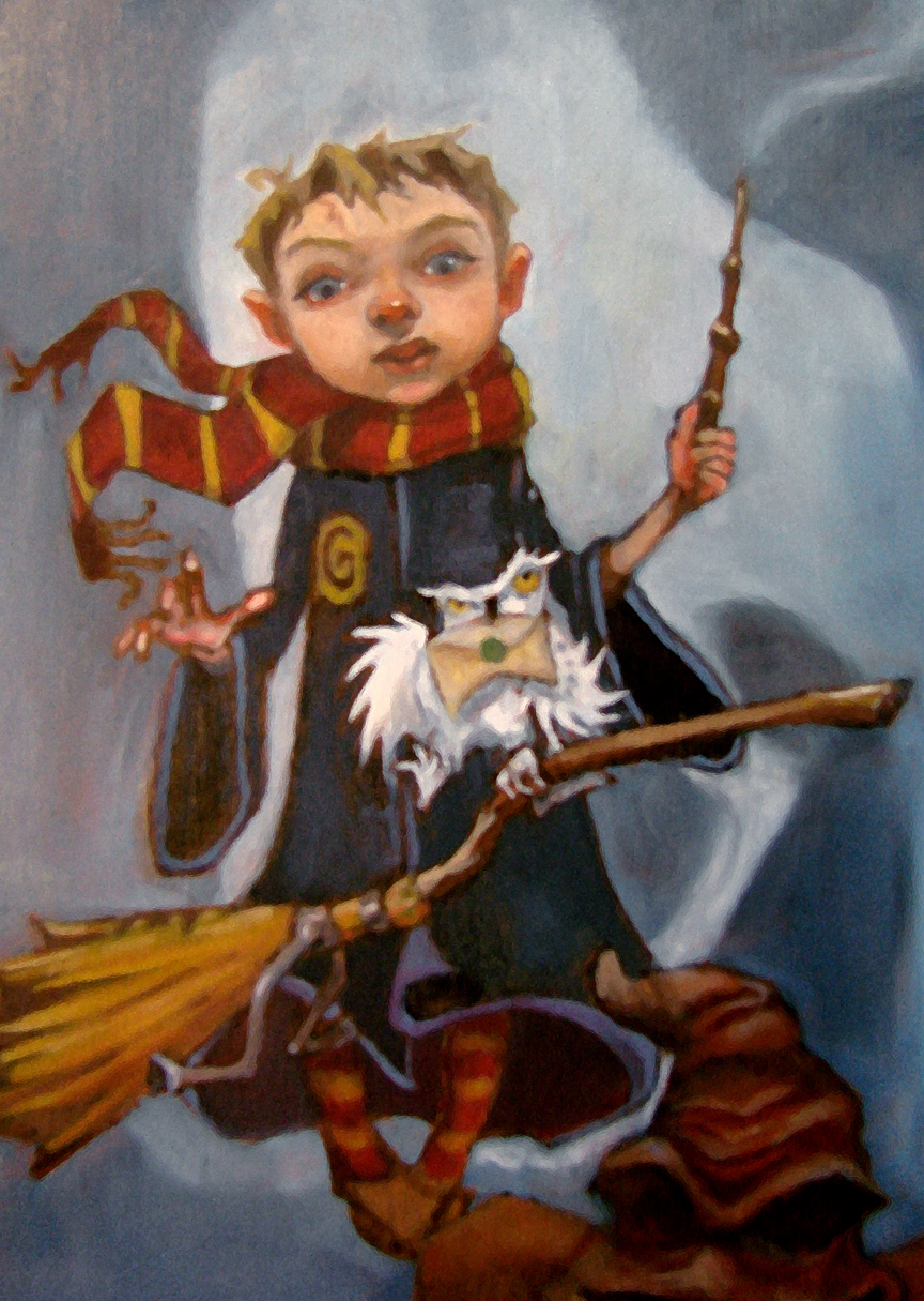 864x1215 The Twirling Dragon Harry Potter Revision - Harry Potter Oil Painting