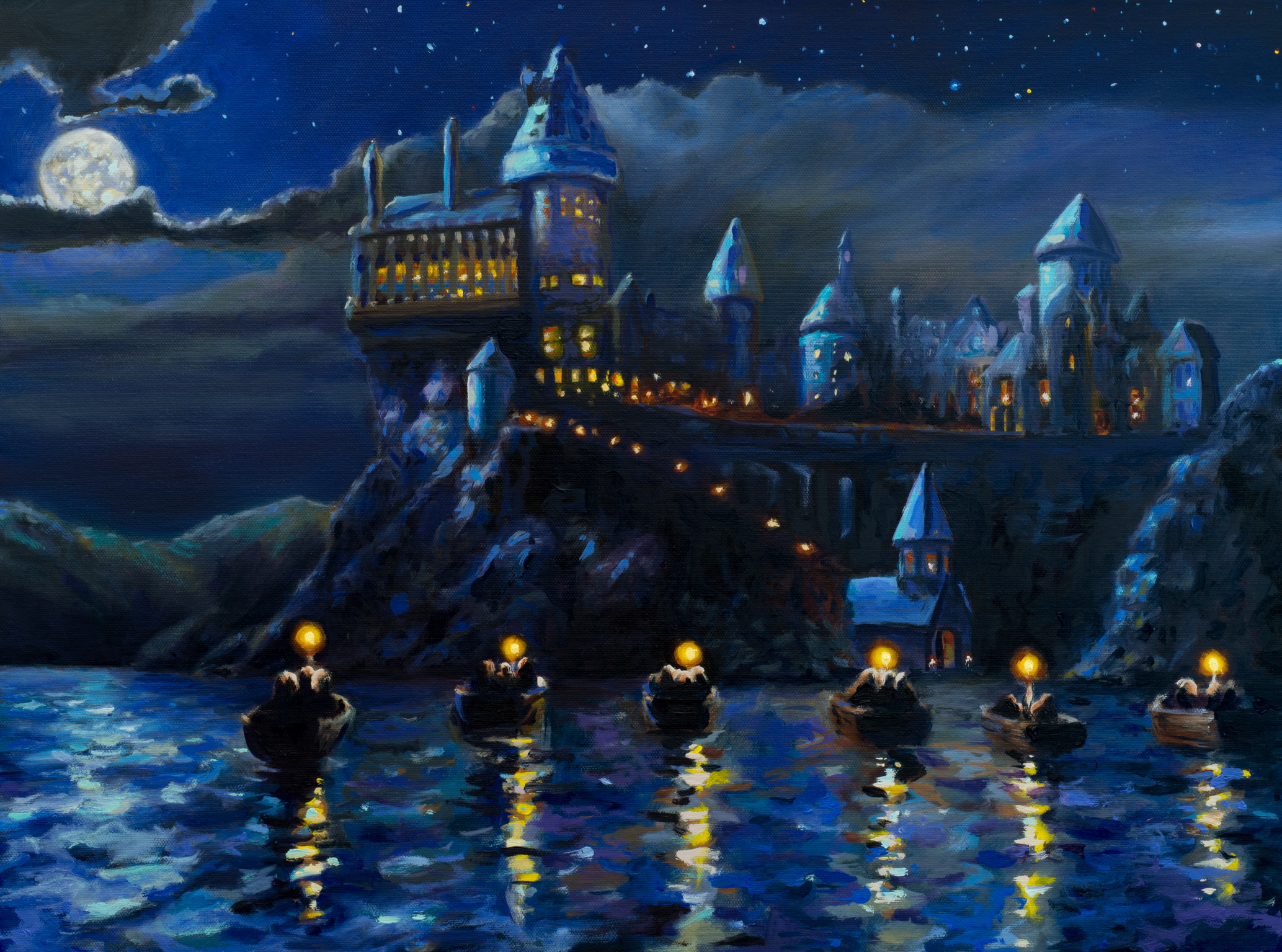 2067x1535 Via Egninora (Ravenclaw) Hogwarts Is Here - Harry Potter Oil Painting