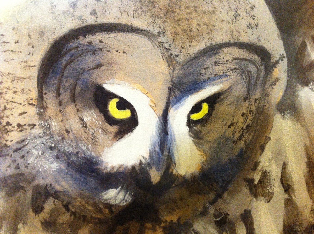 1200x896 Murals By Kim Overholt - Harry Potter Owl Painting