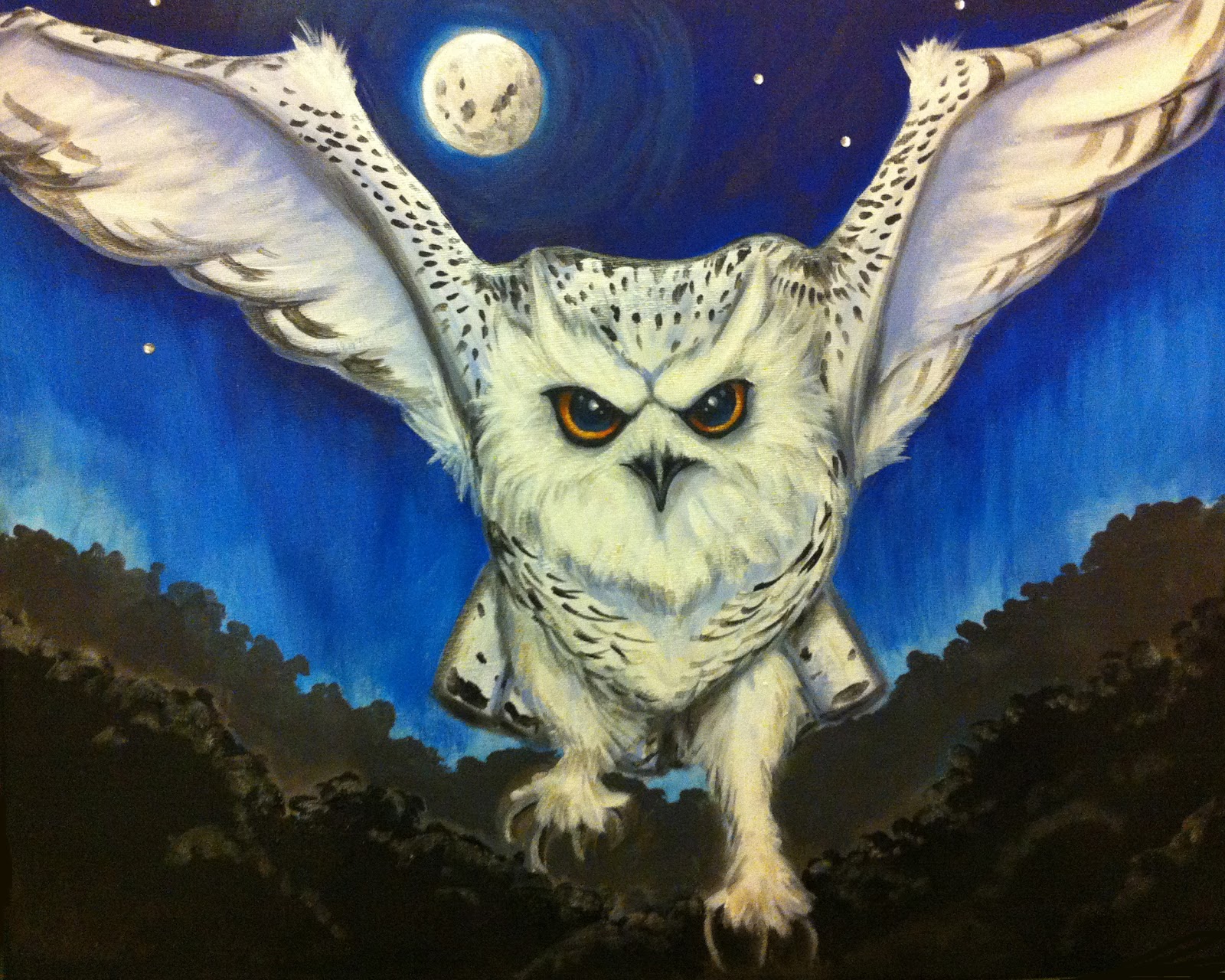 1600x1280 My Alter Ego Ate My Artwork 2012 - Harry Potter Owl Painting