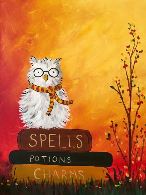 564x752 Harry Potter - Harry Potter Owl Painting