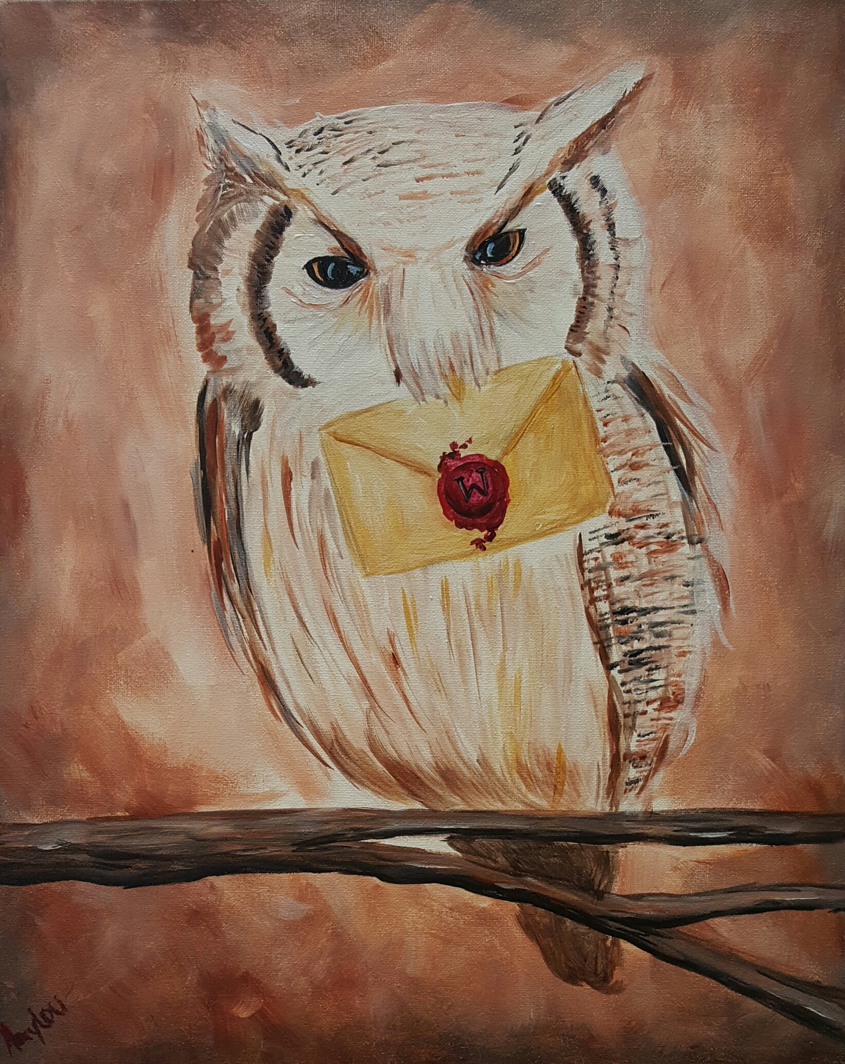 1644x2070 Happy Birthday Harry Potter!! Painting Amp Trivia Harry The Owl - Harry Potter Owl Painting