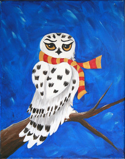 251x320 Harry Potter Owl The Blank Canvas Splattered - Harry Potter Owl Painting