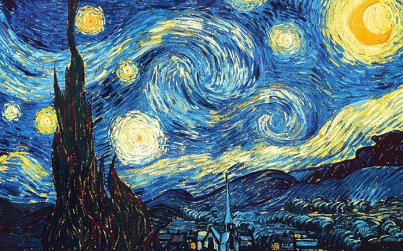 800x499 Harry Potter Van Gogh Starry Night Art Painting Art Print Harry - Harry Potter Starry Night Painting