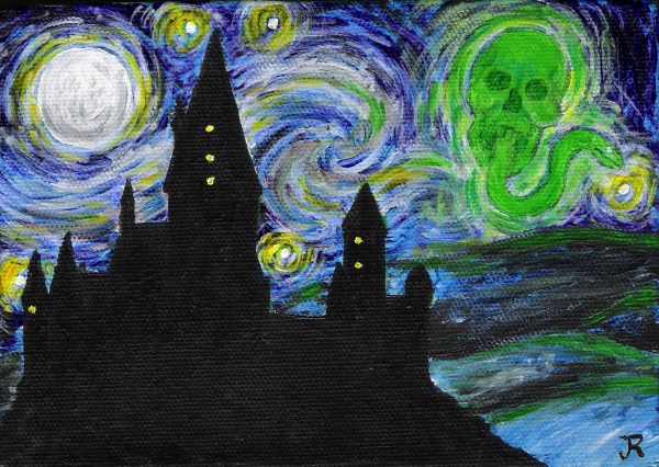 600x426 Hogwarts Starry Night The Crafty Cauldron - Harry Potter Starry Night Painting