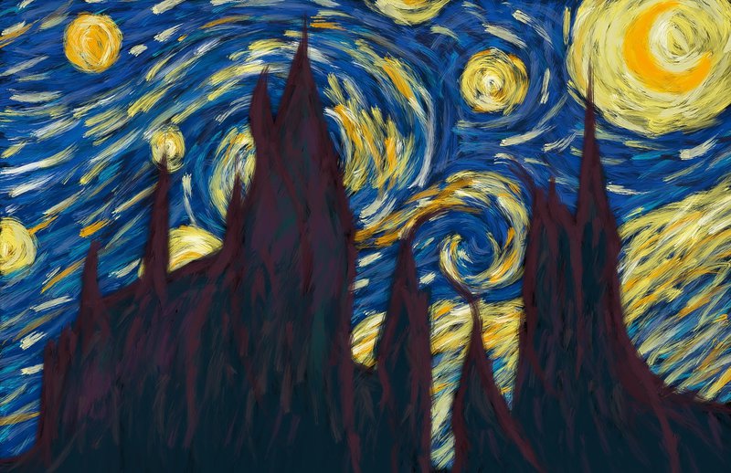 800x518 Starry Night - Harry Potter Starry Night Painting