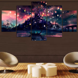 300x300 Harry Potter Hogwarts Lanterns Canvas Wall Art Print Painting - Harry Potter Wall Painting