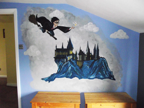 500x375 Harry Potter Themed Room Murals - Harry Potter Wall Painting