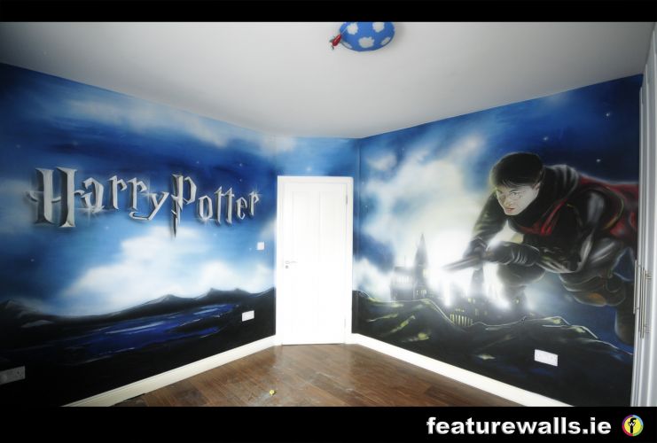 741x500 Kids Murals, Childrens Rooms, Decorating Kids Rooms, Super Hero - Harry Potter Wall Painting