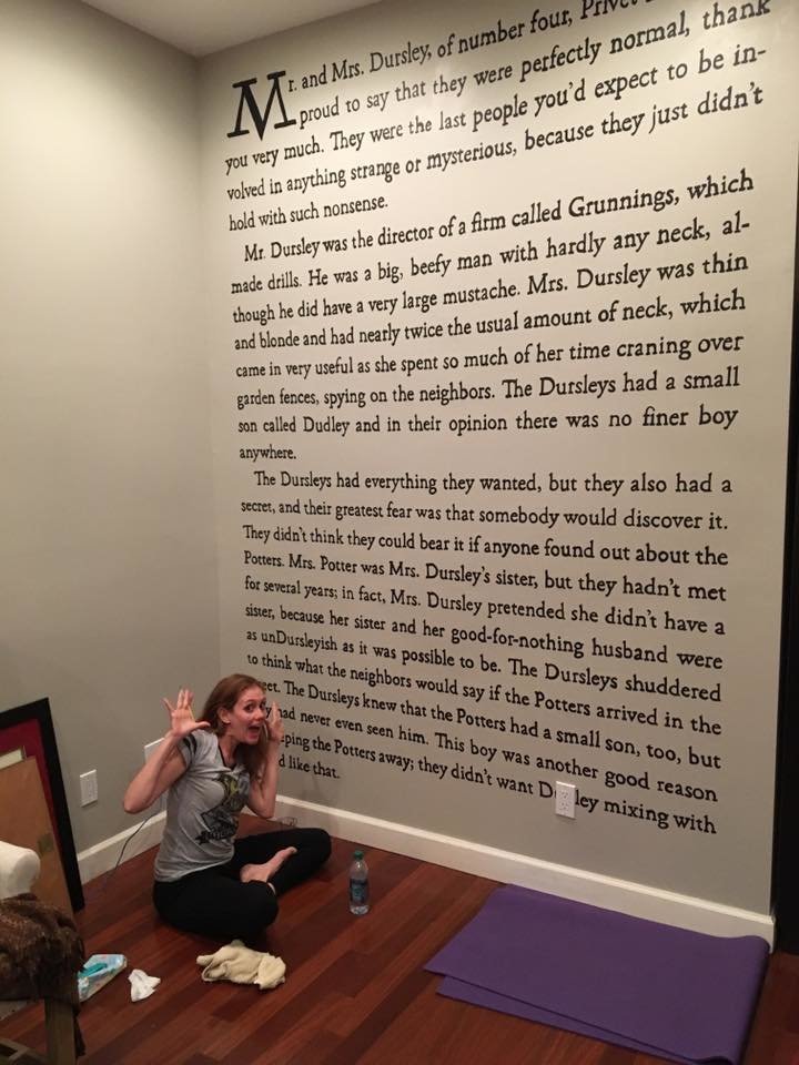 720x960 This Harry Potter Superfan Painted The First Page Of The Series - Harry Potter Wall Painting