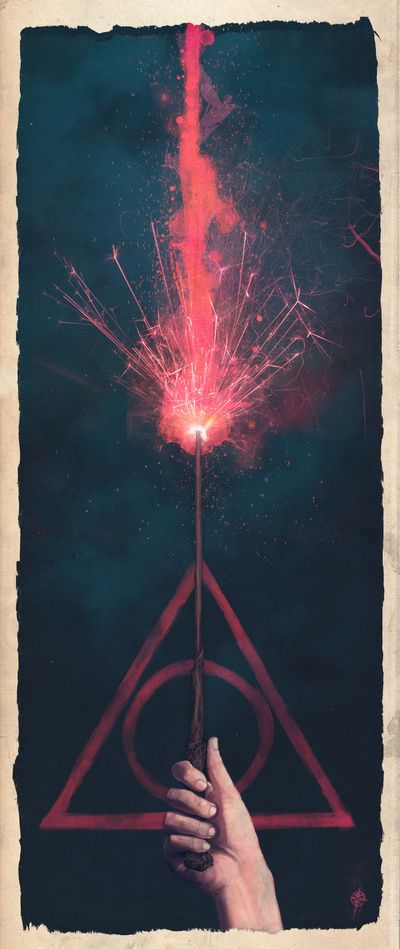 400x949 Harry Potter Expecto Patronum By Ajeyes Harry Potter - Harry Potter Wand Painting