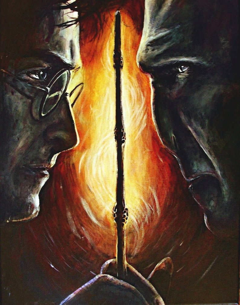 794x1006 The Elder Wand By Bubblesjungle - Harry Potter Wand Painting